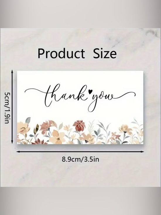 Floral Thank You Cards - Pack of 50 NWT - Picture 3 of 5